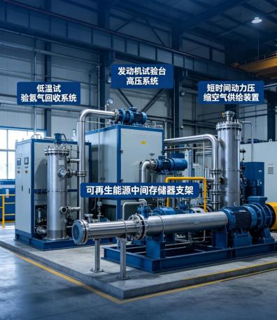 research institution high pressure compressor test bench application