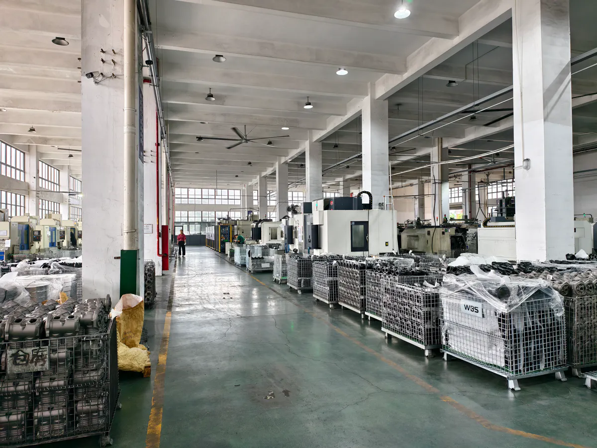 BUENAIR factory aisle and compressor parts production area